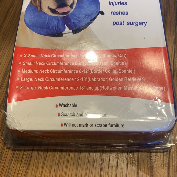 6/$20 Bencmate Inflatable Collar injuries, rashes, post surgery Large 12-18" NWT - Picture 2 of 12